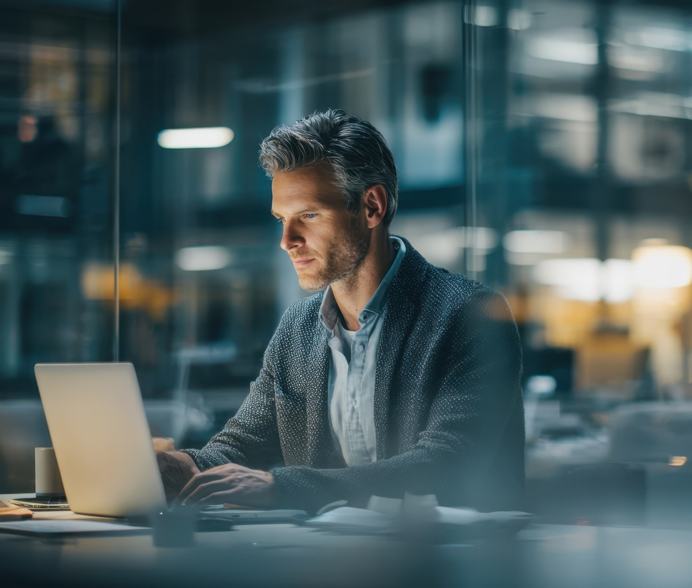 Professional businessman in modern office